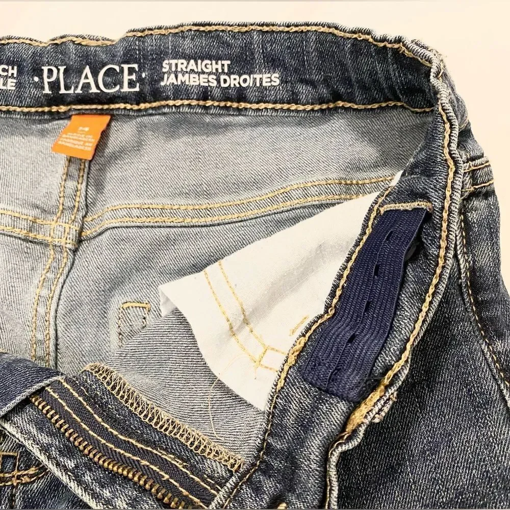 The Children’s Place adjustable waist boys jeans straight leg size 14. Lot of 2.